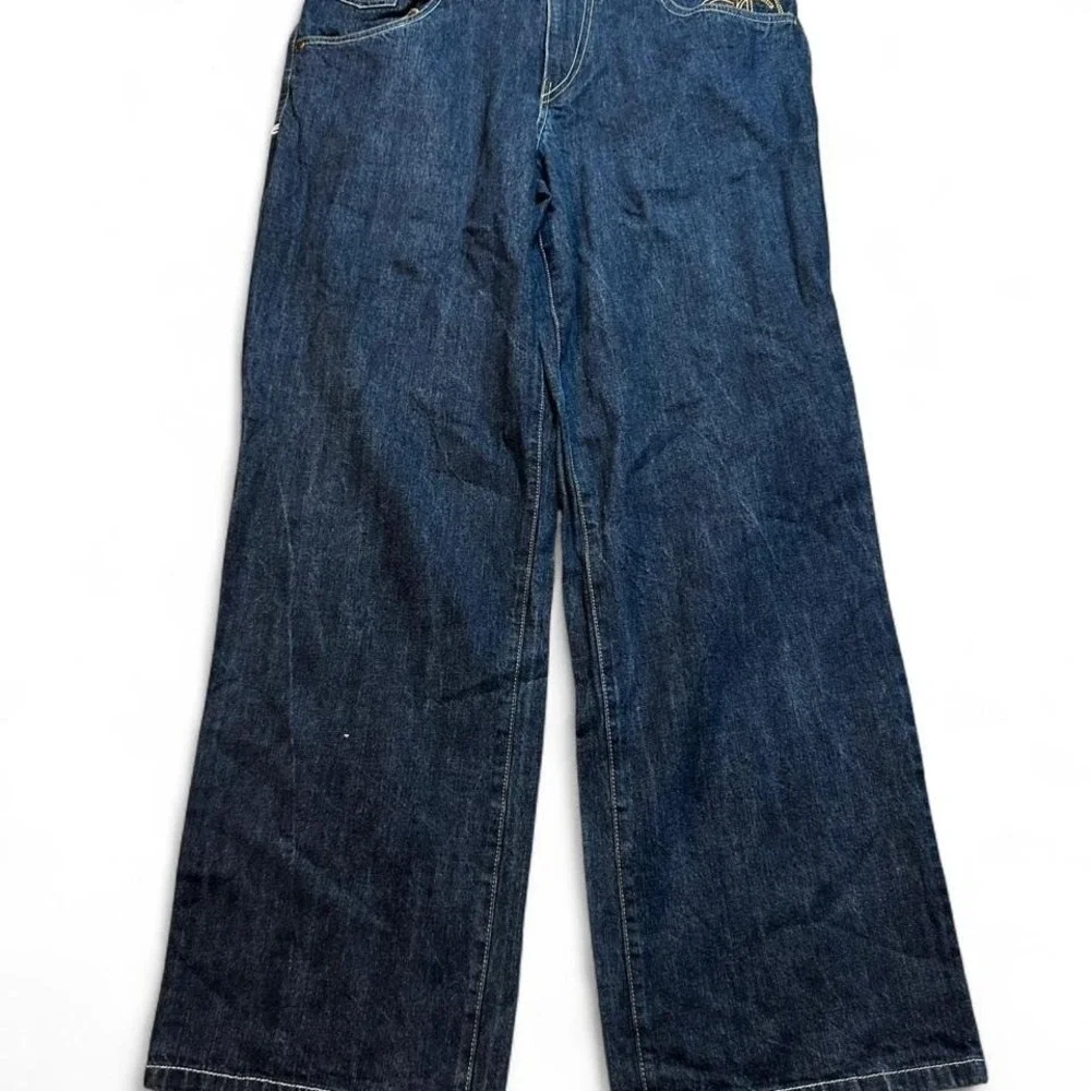 Vintage Y2K Exsto wide leg‎ baggy punk skater grunge denim jeans fits 36x32